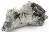 Galena, Pyrite, and Chalcopyrite on Quartz Crystals - Peru #233421-1